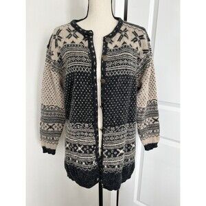 One On One Shetland Wool Cardigan Small
